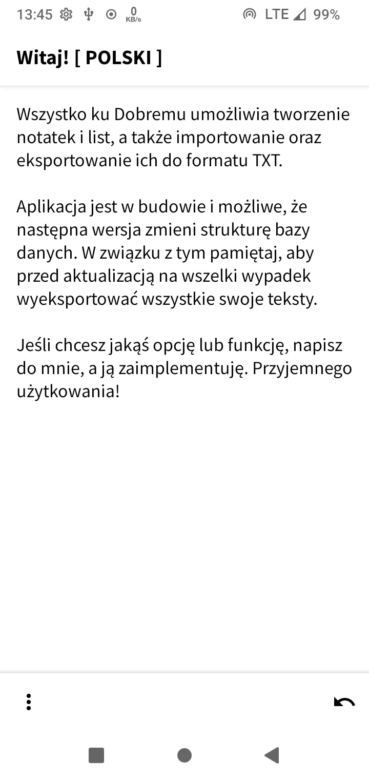 Zrzut ekranu 3/8 aplikacji Wszystko ku Dobremu