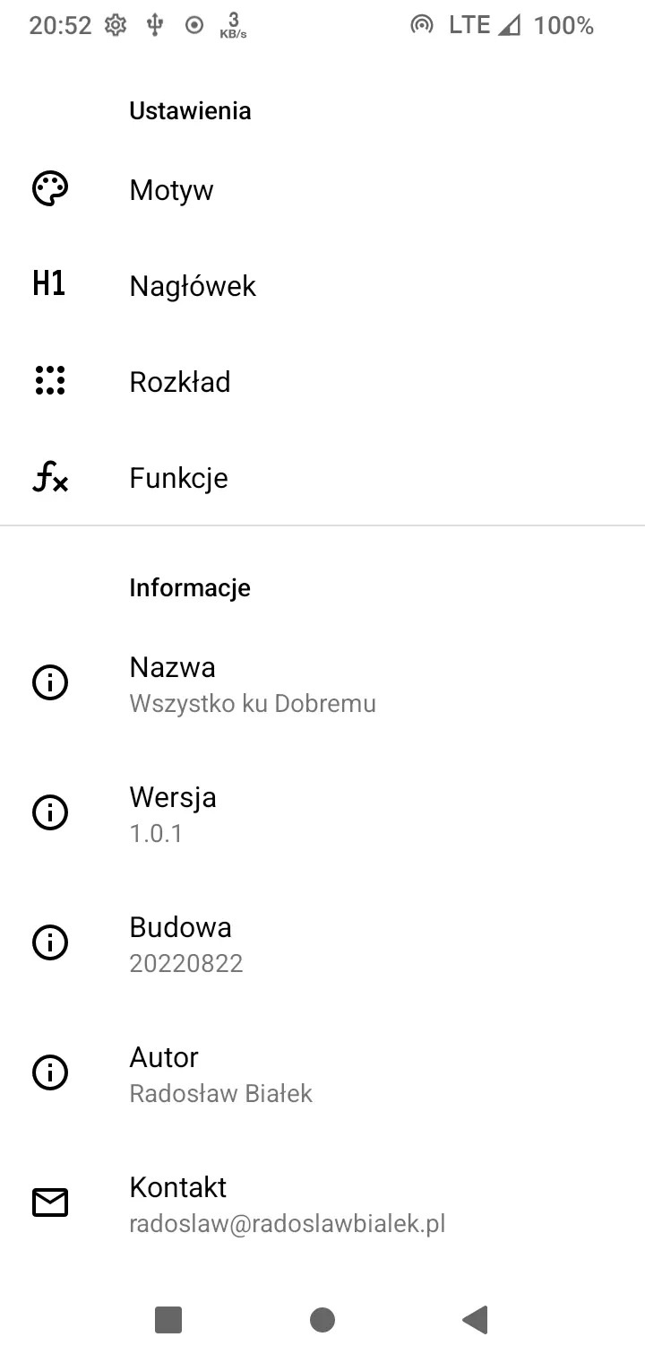 Zrzut ekranu 8/8 aplikacji Wszystko ku Dobremu