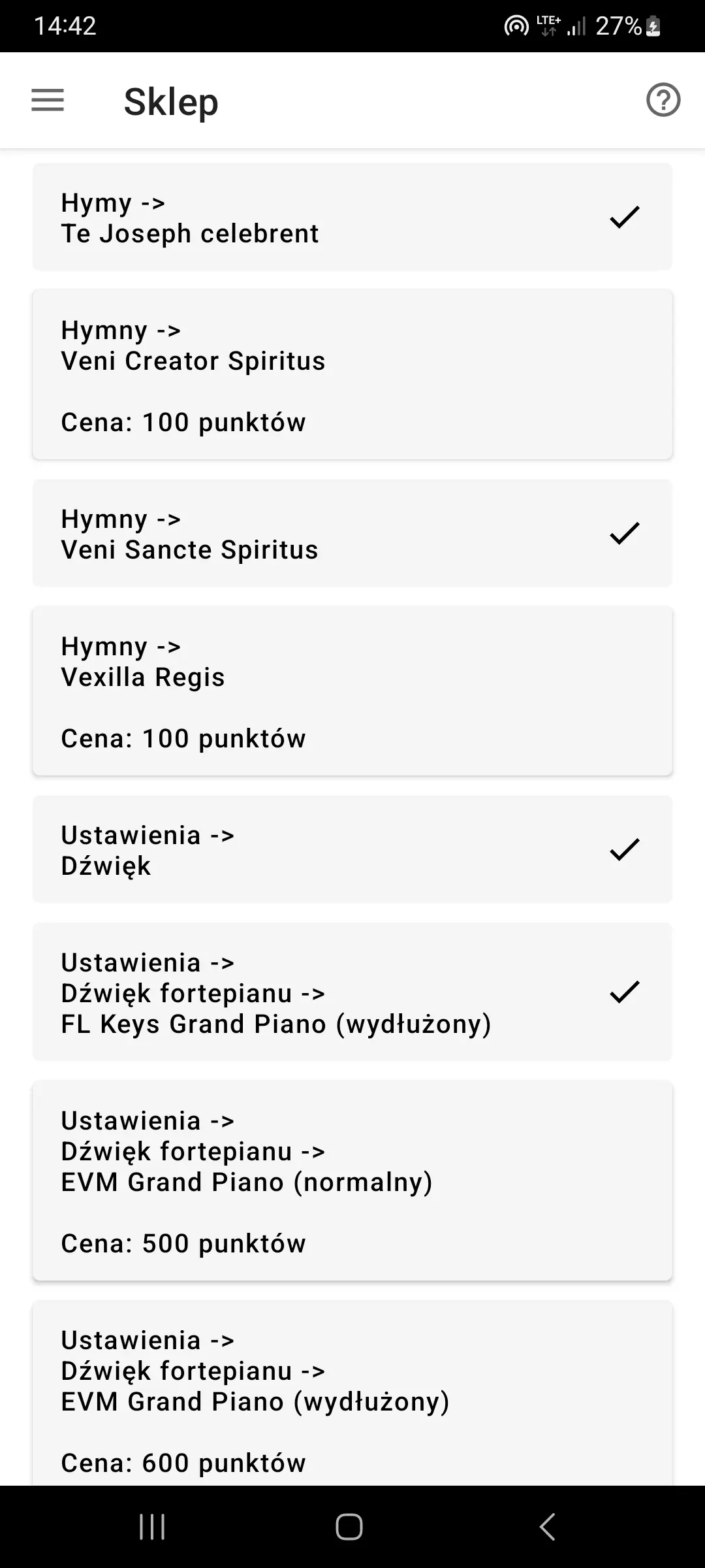 Zrzut ekranu 7/8 aplikacji Niebiańska Harmonia